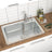 60/68cm W Stainless Steel Kitchen Sink Single Bowl Catering Kitchen Sinks Living and Home 68cm W x 45cm D x 21cm H 