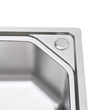 60cm W Stainless Steel Kitchen Sink Single Bowl Catering Kitchen Sinks Living and Home 