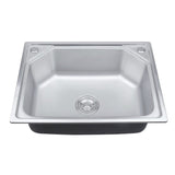 60cm W Stainless Steel Kitchen Sink Single Bowl Catering Kitchen Sinks Living and Home 