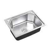 60cm W Stainless Steel Kitchen Sink Single Bowl Catering Kitchen Sinks Living and Home 