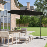 3M Black Sun Parasol Hanging Banana Umbrella Parasols Living and Home 