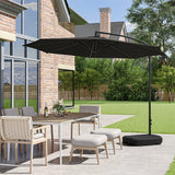 3M Black Sun Parasol Hanging Banana Umbrella Parasols Living and Home 