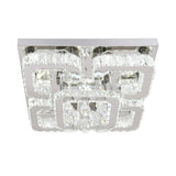 68 W Square LED Ceiling Light with Crystal Dimmable Warm Light Ceiling Lights Living and Home 