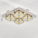 68 W Square LED Ceiling Light with Crystal Dimmable Warm Light Ceiling Lights Living and Home 