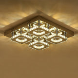 68 W Square LED Ceiling Light with Crystal Dimmable Warm Light Ceiling Lights Living and Home 