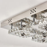 68 W Square LED Ceiling Light with Crystal Dimmable Warm Light Ceiling Lights Living and Home 