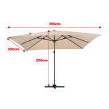 Garden Parasol Umbrella Cantilever Parasol with Petal Water Tank Parasols Living and Home 