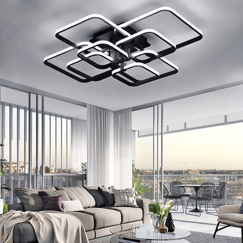 Contemporary LED Energy-efficient Semi Flush Ceiling Light Living and Home 