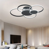 Modern 5 Rings LED Ceiling Light 115W White Light Ceiling Lights Living and Home 6 Rings 