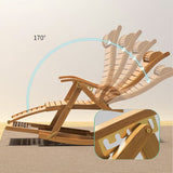 Bamboo Rocking Chair Foldable Recliner Sun Loungers Living and Home 