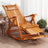 Bamboo Rocking Chair Foldable Recliner Sun Loungers Living and Home Brown 