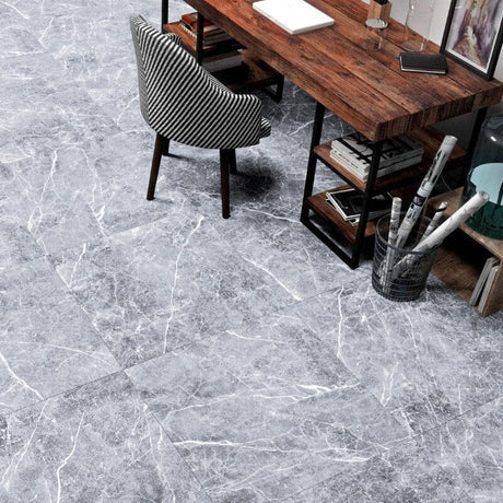 24Pcs Square Self Adhesive Stone Effect Floor Tiles Living and Home 