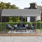 300cm Wide Outdoor Metal Arched Pergola with Shade Canopies & Gazebos Living and Home 