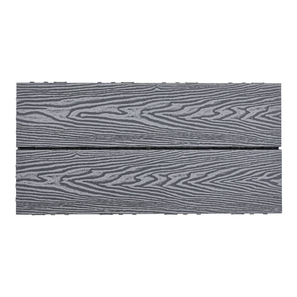 Wood Grain Composite Deck Tile Set of 6 Living and Home 