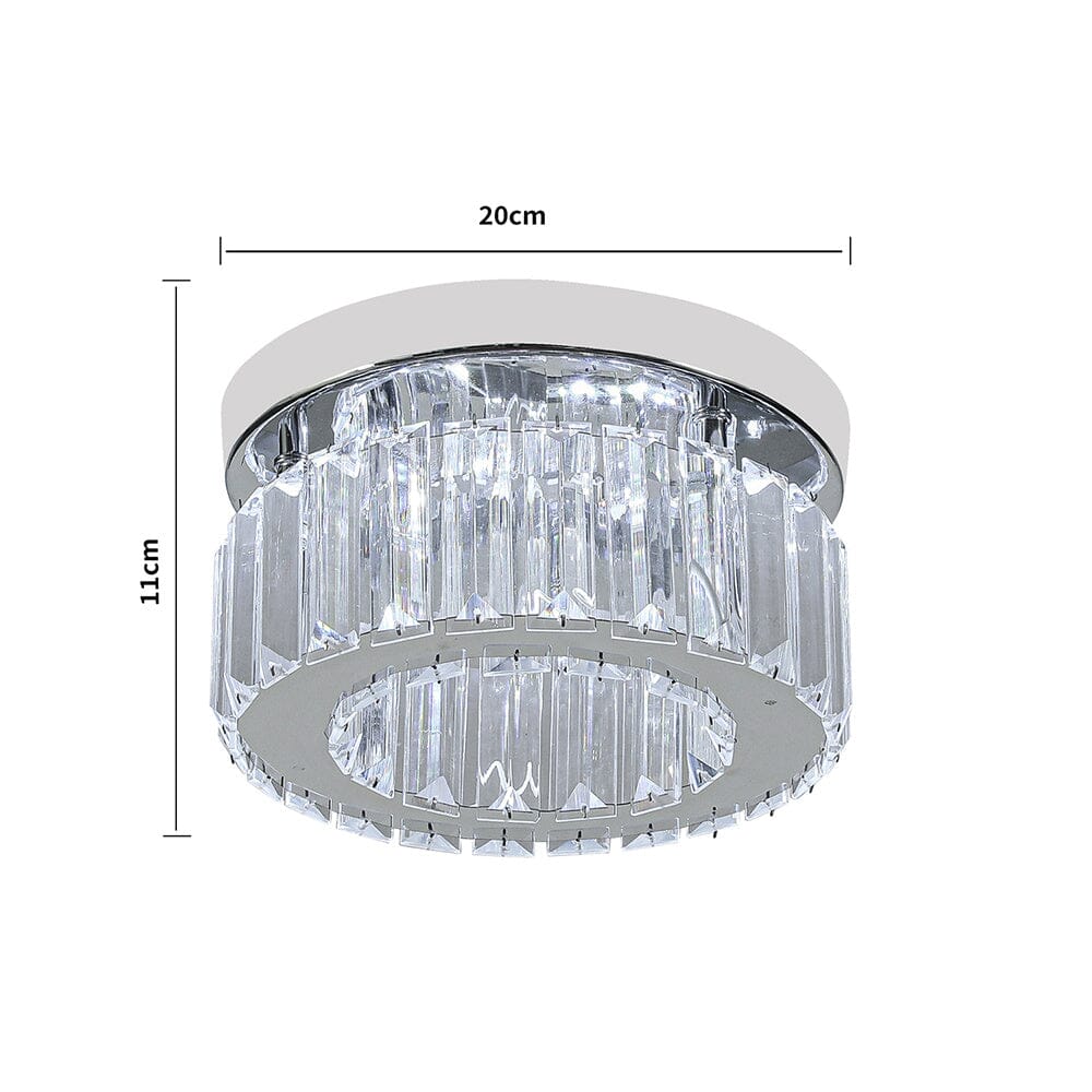 Modern Round Crystal Ceiling Light Living and Home 