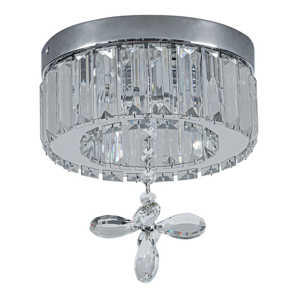 Modern Round Crystal Ceiling Light with Crystal Pendant Living and Home 