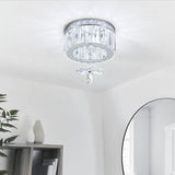 Modern Round Crystal Ceiling Light with Crystal Pendant Living and Home 