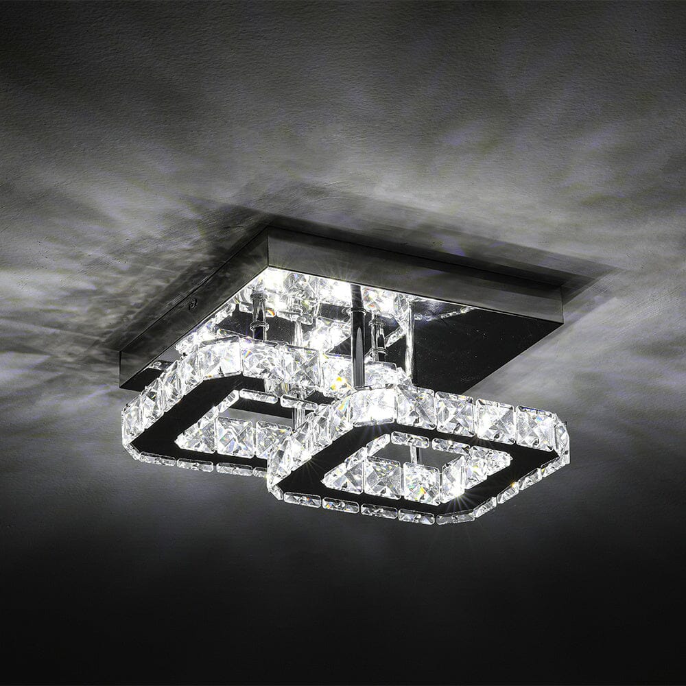 Double Tier Square Crystal Celling Light Living and Home 