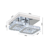 Double Tier Square Crystal Celling Light Living and Home 