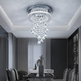 Modern Crystal Ceiling Light with Droplets Cool White Living and Home 