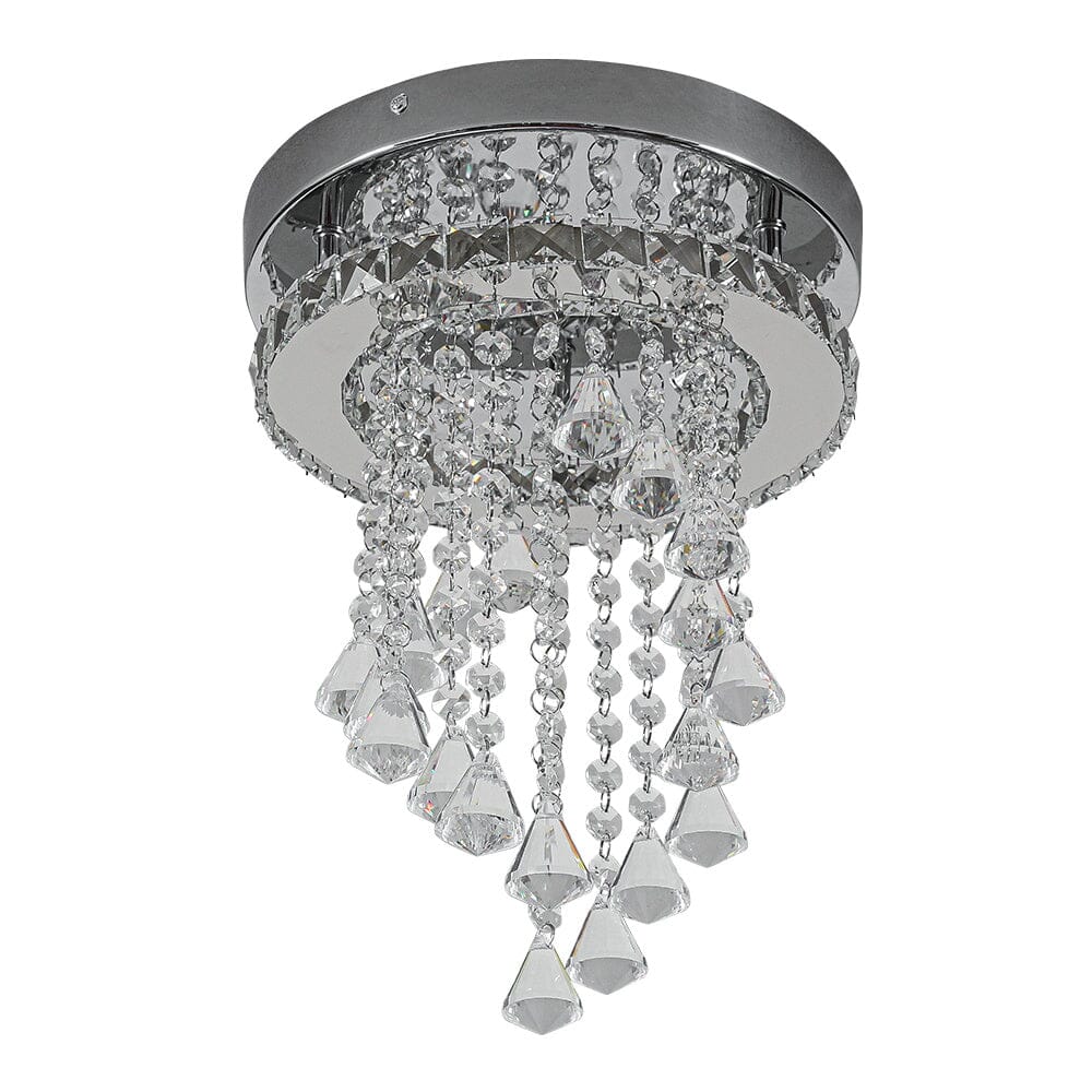 Modern Crystal Ceiling Light with Droplets Cool White Living and Home 