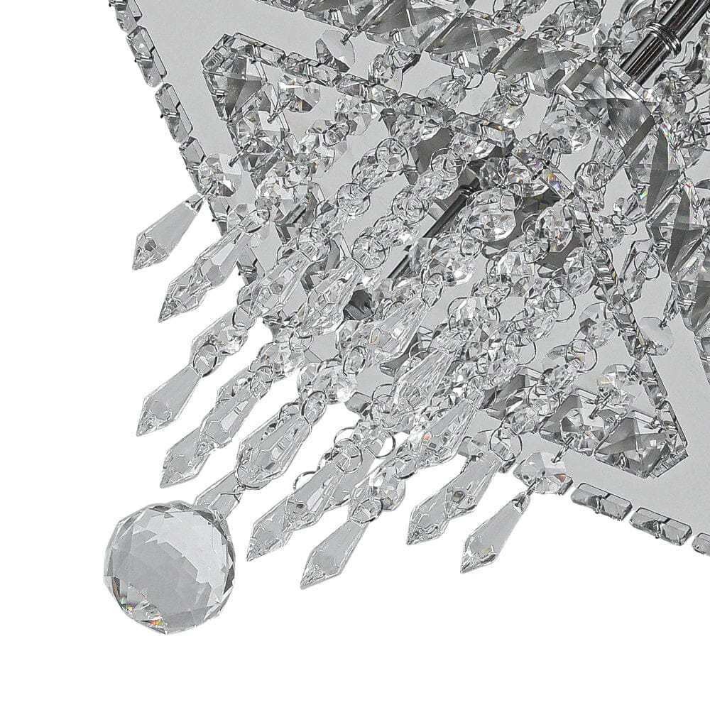 Modern Square Crystal Ceiling Light with Droplets Living and Home 