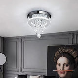 Modern Round Crystal Ceiling Light with Droplets Living and Home 