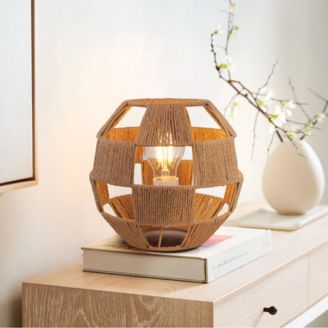 Lightsin Unique Handwoven Globe-Shaped Table Lamp Lightsin UK 