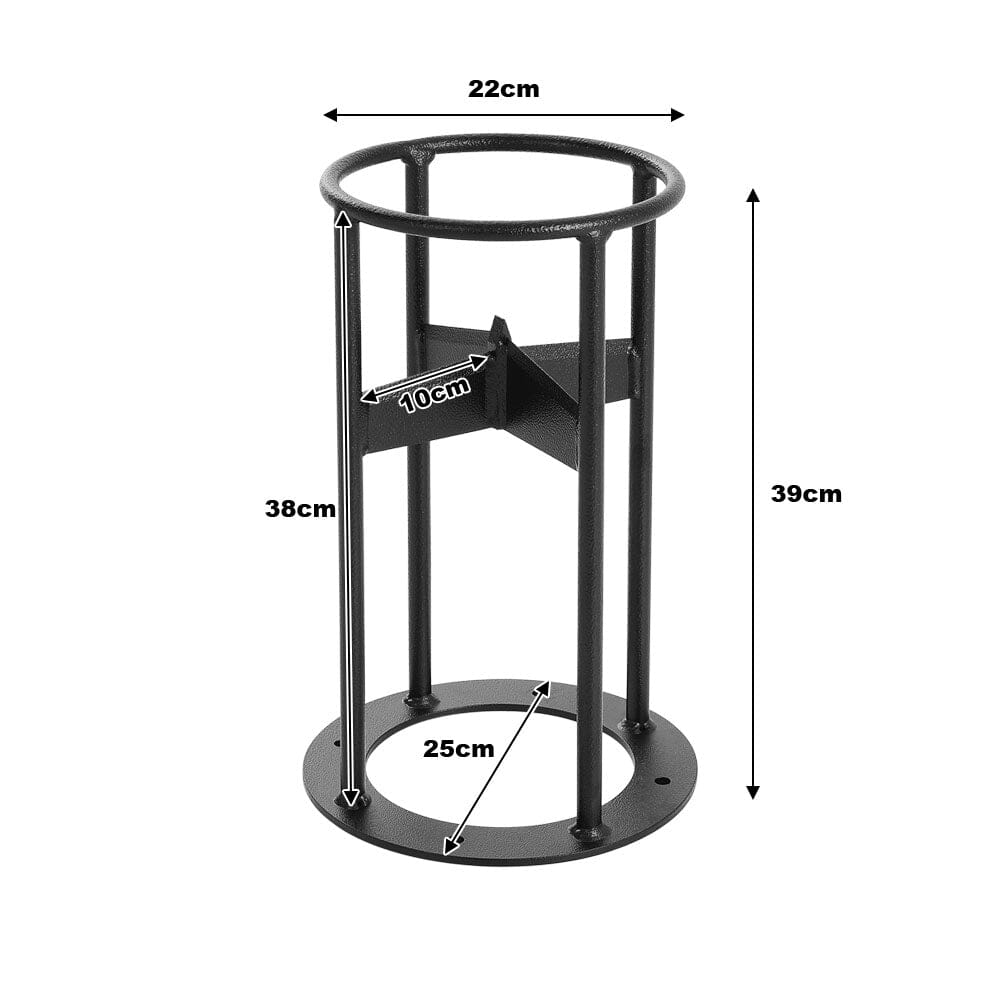 Carbon Steel Black Log Firewood Splitter 25cm Dia x 39cm H Firewood Splitters Living and Home 