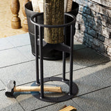 Carbon Steel Black Log Firewood Splitter 25cm Dia x 39cm H Firewood Splitters Living and Home 