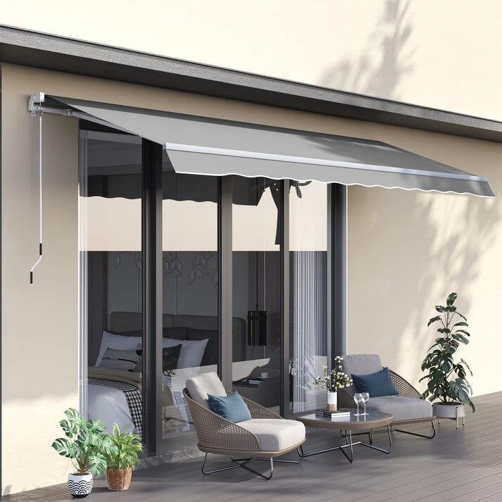 Outdoor Retractable Patio Awning Canopy for Window and Door Patio Awnings Living and Home 