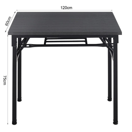 Folding Computer Desk Laptop PC Study Working Table Living and Home 120cm(W) x 60cm(D) x 75cm(H) 