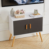 Elegant 2-Door TV Cabinet with Wooden Handles Living and Home 