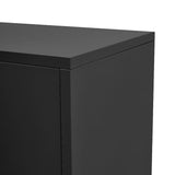 128cm H Black Metal Tall Storage Filing Cabinet for Office Cabinets Living and Home 