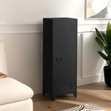 128cm H Black Metal Tall Storage Filing Cabinet for Office Cabinets Living and Home 