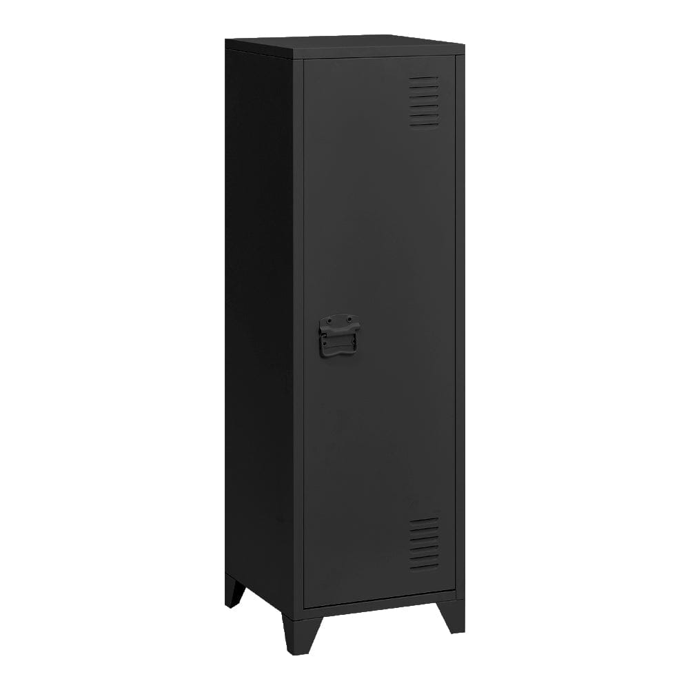 128cm H Black Metal Tall Storage Filing Cabinet for Office Cabinets Living and Home 