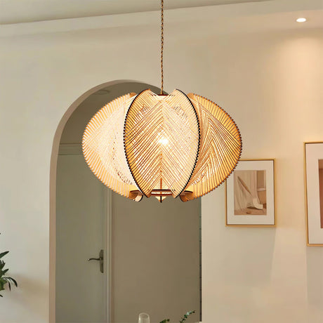 Lightsin Handcrafted Wooden LED Pendant Light with Modern Style Lightsin™ 40cm Dia 