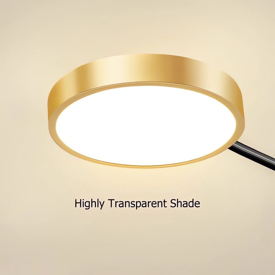 Lightsin Sleek Modern Brass and Black Circular LED Ceiling Light Lightsin 