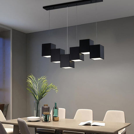 Lightsin Sleek Linear Cube Pendant Light Lightsin 