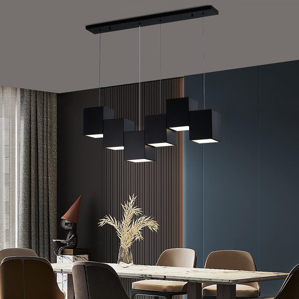 Lightsin Sleek Linear Cube Pendant Light Lightsin 