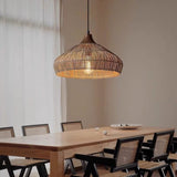 Lightsin Bell-Shaped Handcrafted Bamboo Kitchen Pendant Lighting Lightsin UK 40 cm Dia ×25 cm H 