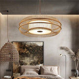 Lightsin Drum-Shaped Hanging LED Bamboo Pendant Light Lightsin UK 80cm Dia 