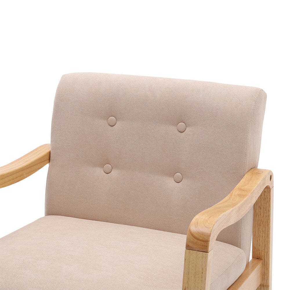 Wooden Armchair Upholstered Occasional Chair Lounge Chairs Living and Home 