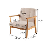 Wooden Armchair Upholstered Occasional Chair Lounge Chairs Living and Home 