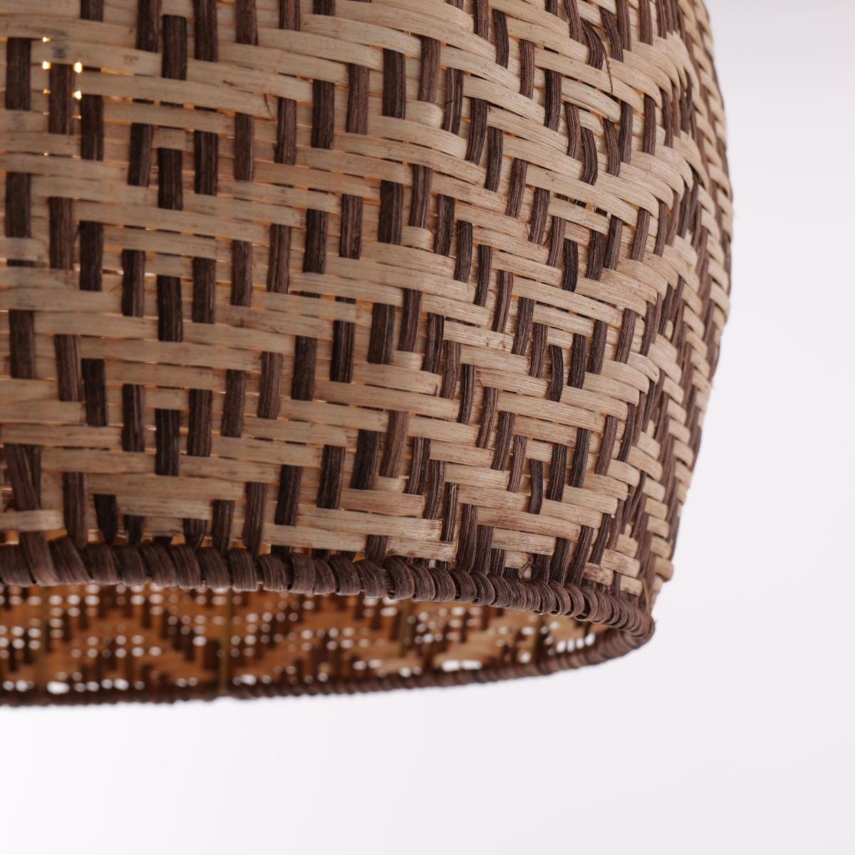 Lightsin Elegant Woven Rattan Pendant Light with Wave Details Lightsin UK 