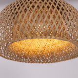 Lightsin Vintage Handwoven Bamboo Dome Pendant Light Lightsin UK 