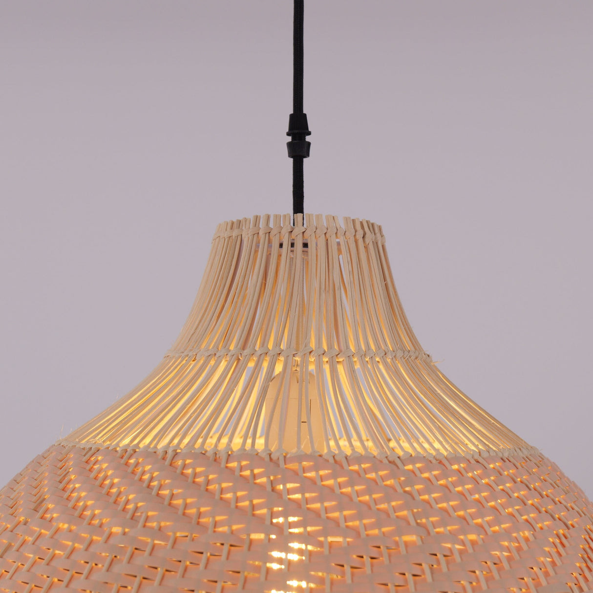 Lightsin Elegant Dual-Tone Handwoven Natural Rattan Pendant Light Lightsin UK 