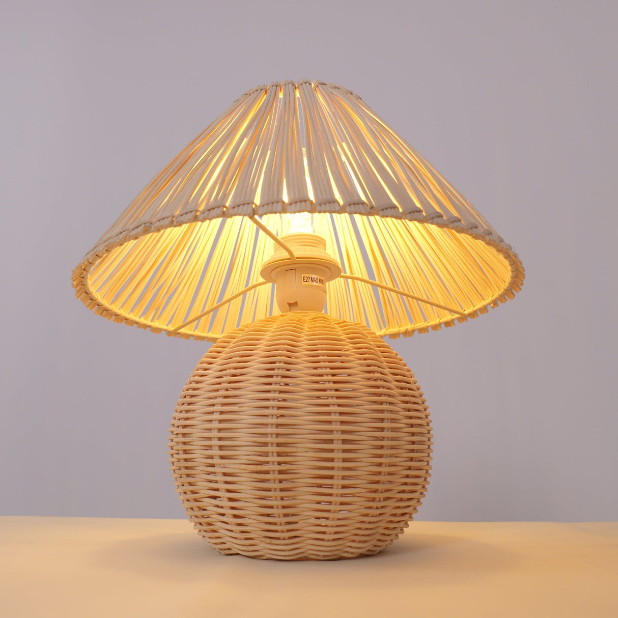 Lightsin Eco-friendly Handwoven Rattan Table Lamp Lightsin UK 