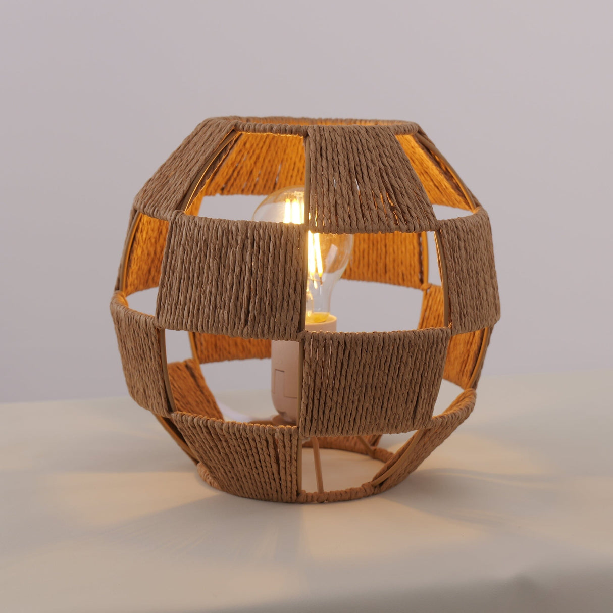 Lightsin Unique Handwoven Globe-Shaped Table Lamp Lightsin UK 