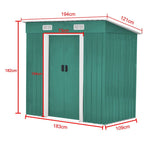 4' x 6' ft / 4' x 8' ft Garden Shed with Skillion Roof Top Steel Garden Sheds Living and Home 